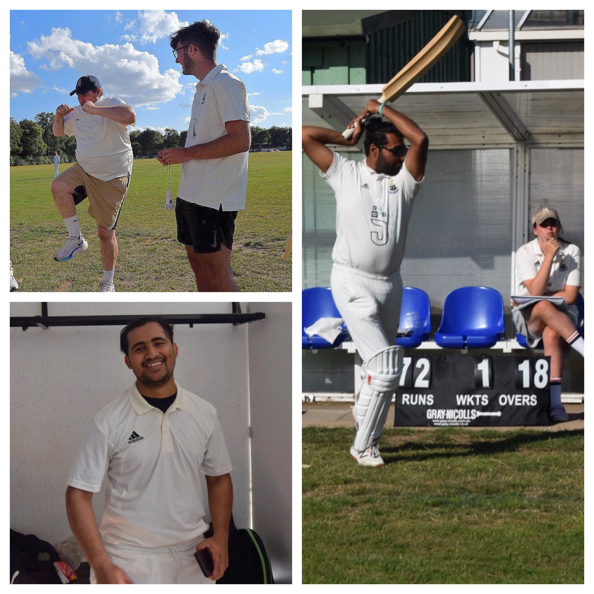 Solihull Municipal 121 all out (35.2)
Uzayr 10-3-22-3
Waleed 8-3-14-0
Lottie 7-0-22-3
Alfie 5-0-28-1
Ritvik 2-0-9-0
Sanjay 3.2-0-11-2

Kings Heath 123-3 (27.3)
Gregg 43 (53 balls 7x4)
Toni 13 (11b 3x4)
Ayman 12 (40b)
Azmeer 27* (19b 6x4)
Ritvik 20* (30b 2x4)

Photo credit Rahul📸