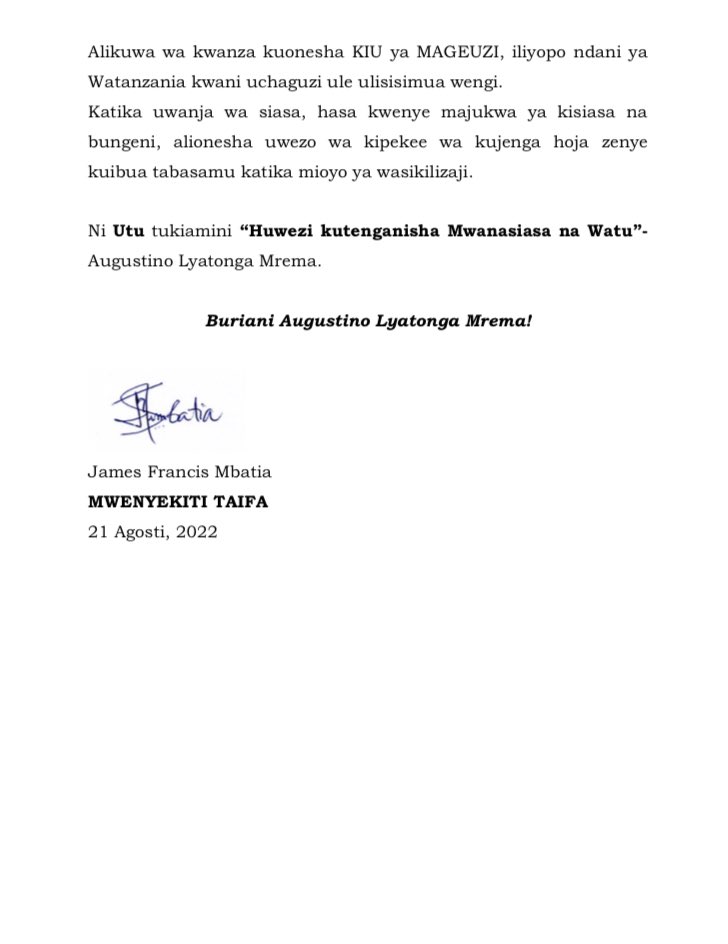 James F. Mbatia (@mbatiajf) on Twitter photo 