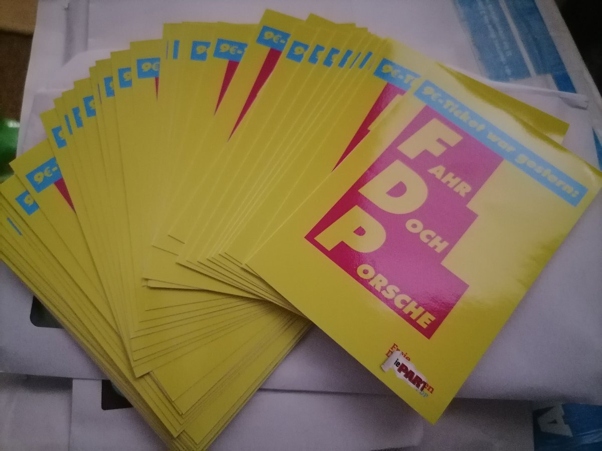 Hey #FDP Eure neuen Aufkleber sind da. 🥳