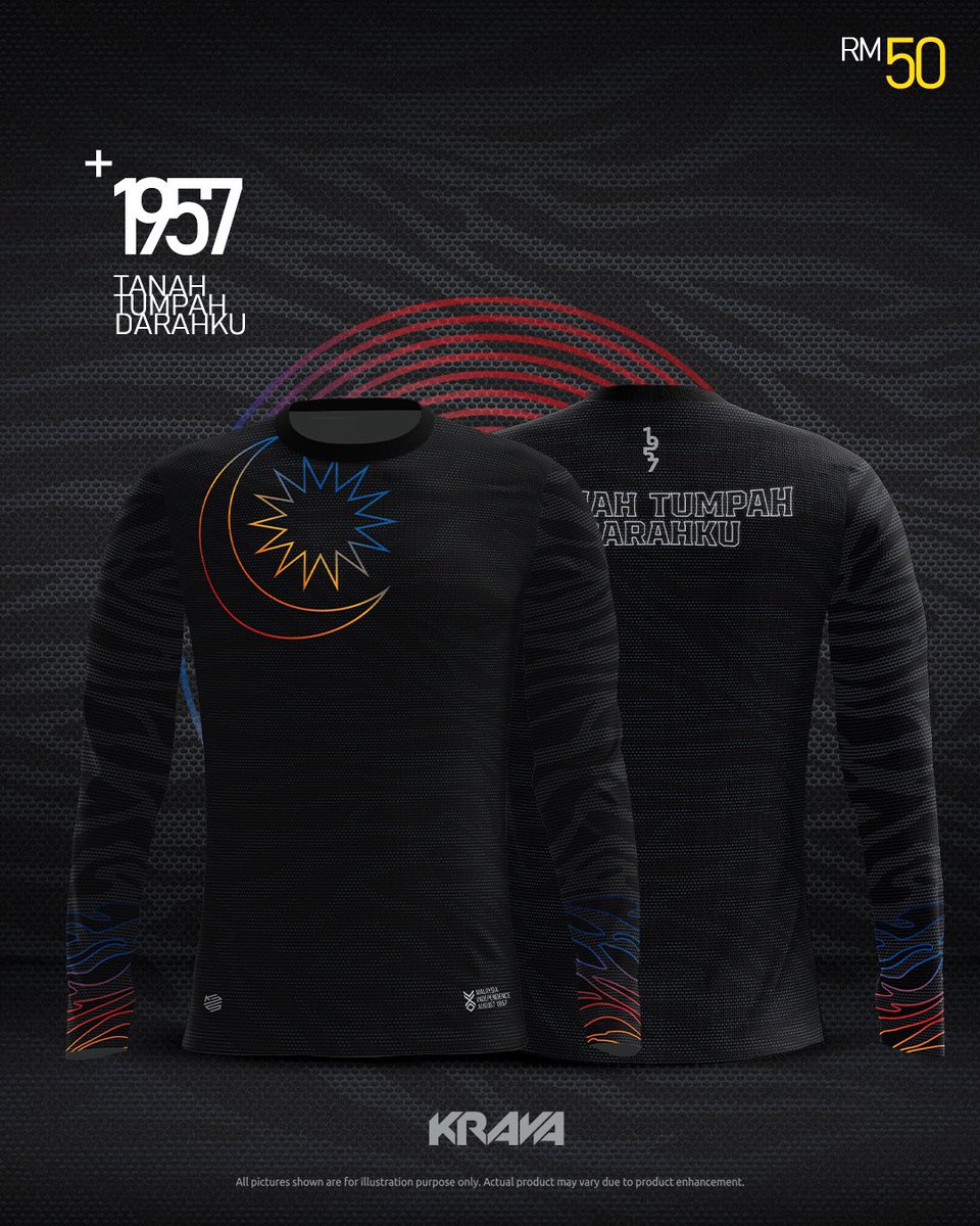 krava_studio's tweet photo. Hi guys 👋🏼
.
Our Limited Edition Merdeka 2022 Tee 🇲🇾 is here.
.
Adult Roundneck Long Sleeve: RM50
.
Size available: XS - 5XL
Material: Microfibre Eyelet
FREE POSTAGE!!!
.
#kravastudio #kravakravers #kraversmalaya #merdeka2022 #tanahtumpahdarahku #wearwithpride https://t.co/vu4xGyNglh