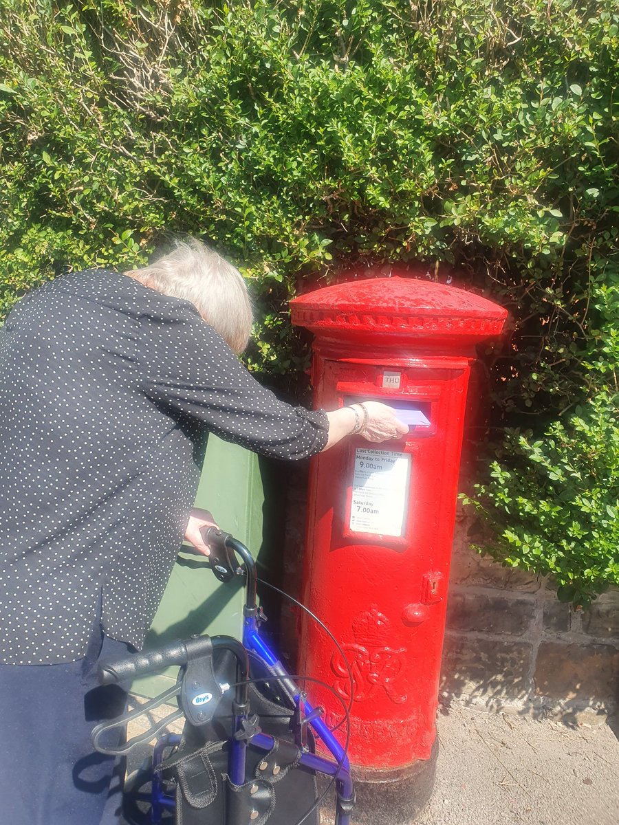 PrimelifeUK's tweet photo. One of the residents from Oakdene in Mansfield wanted to send a postcard to her family.
So the home got her one, helped write a wonderful message and went for a walk to send it off. She does hope they enjoy the postcard when it arrives.
#PostCrad https://t.co/AaKW0Ftjm3