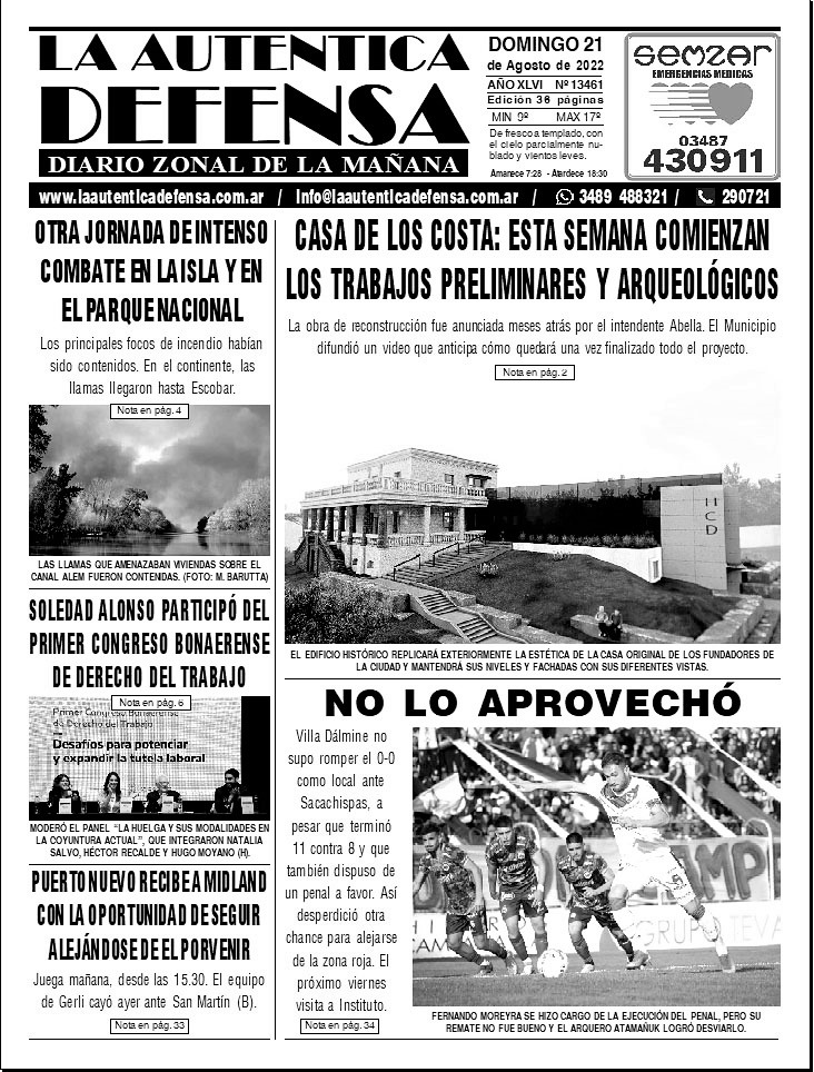 LADdigital's tweet photo. 📄 Tapa de papel, diario #LaAuténticaDefensa del Domingo 21 de Agosto de 2022 #Titulares #TapaDelDia https://t.co/MMmzE63pnz