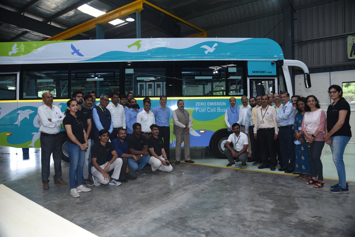 CSIR-National Chemical Laboratory (@csir_ncl) on Twitter photo Hon'ble Union Minister Dr. Jitendra Singh visited KPIT Ltd. today morning and inspected the first truly indigenously developed Hydrogen Fuel Cell Bus and the facilities.
<a href="/CSIR_IND/">CSIR, India</a> <a href="/AshishLele3467/">Ashish Lele</a> <a href="/KPIT/">KPIT</a> <a href="/DrJitendraSingh/">Dr Jitendra Singh</a>
<a href="/dgcsirIndia/">DG, CSIR</a> #hydrogenfuelcell #hydrogenmission #IndiaAt75 Hon'ble Union Minister Dr. Jitendra Singh visited KPIT Ltd. today morning and inspected the first truly indigenously developed Hydrogen Fuel Cell Bus and the facilities.
<a href="/CSIR_IND/">CSIR, India</a> <a href="/AshishLele3467/">Ashish Lele</a> <a href="/KPIT/">KPIT</a> <a href="/DrJitendraSingh/">Dr Jitendra Singh</a>
<a href="/dgcsirIndia/">DG, CSIR</a> #hydrogenfuelcell #hydrogenmission #IndiaAt75