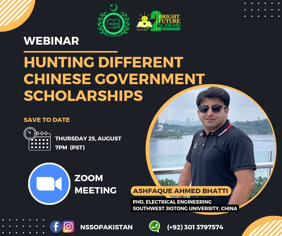 NSSOPakistan's tweet photo. ANNOUNCEMENT
Here, National Students Support Organization is going to announce another webinar of Bright Future Scheme Season 2 (A Project of NSSOPakistan).

#BrightFutureScheme2 #StudyAbroad #CSCScholarships #InternationalScholarships #nssopakistan #letsgrowtogether https://t.co/qKzPHw2eOM