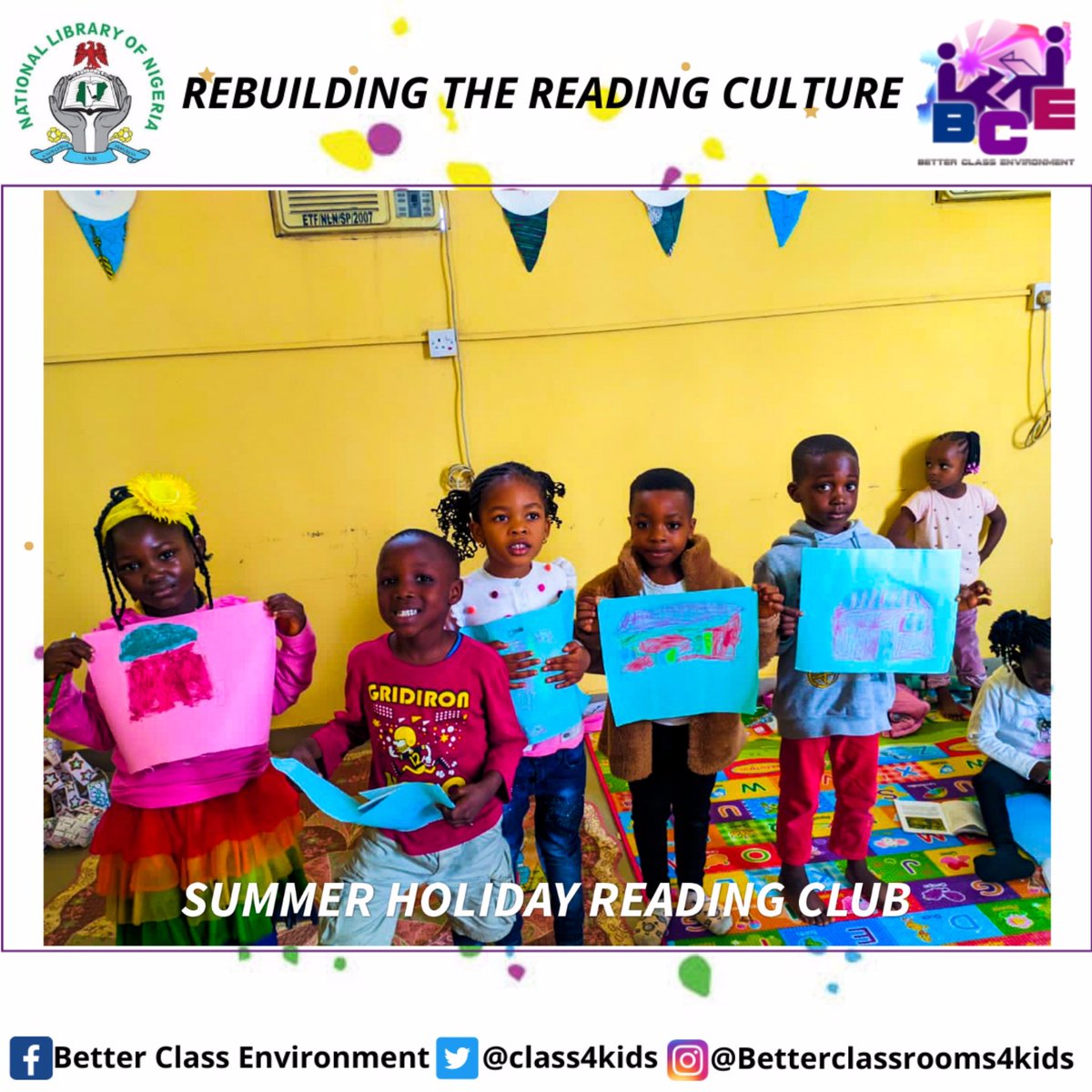 bce4allkids's tweet photo. We appreciate our mummies and daddies for making the kids available, wishing every kid great success in their future endeavors. Amen 🙏 🕊️
#BCE #NLN #SDG4
#library #books
#readersareleaders #readingisfun
#summerholidays2022
#promotingreadingculture
#BetterClassEnvironment https://t.co/VshDpMFmQp