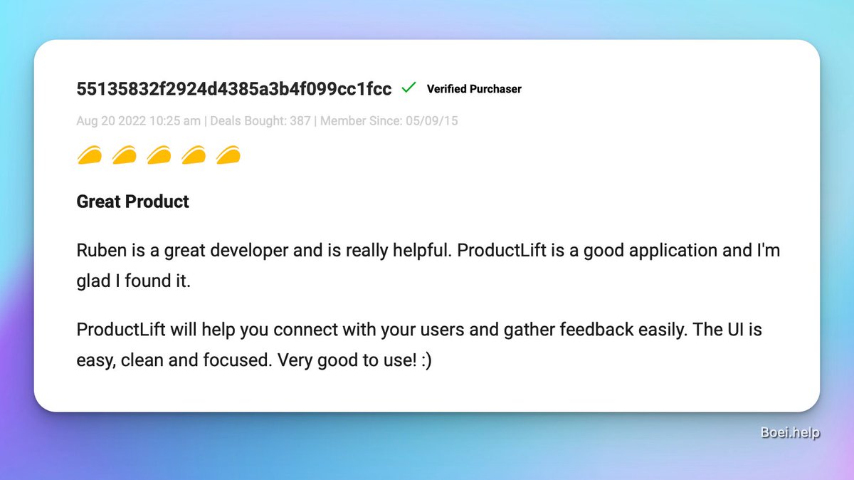 R_ubenBuijs's tweet image. ProductLift.dev now has 11, five-taco reviews on AppSumo. Slowly growing🙌
#buildinpublic #makersneakpeek