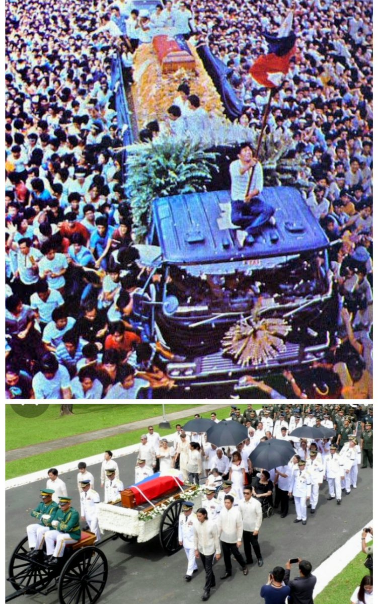 Hero's burial vs 
      Dictator's burial.
           See the difference?
#NinoyIsAHero #NeverForget