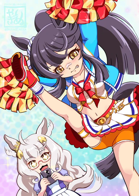 #夏休みはナリタブライアンのイラストが増えるらしい 
#ウマ娘 
ブライアンはやはり姉とセットで描きたくなる。
ビワナリはいいぞ。万病に効く。 