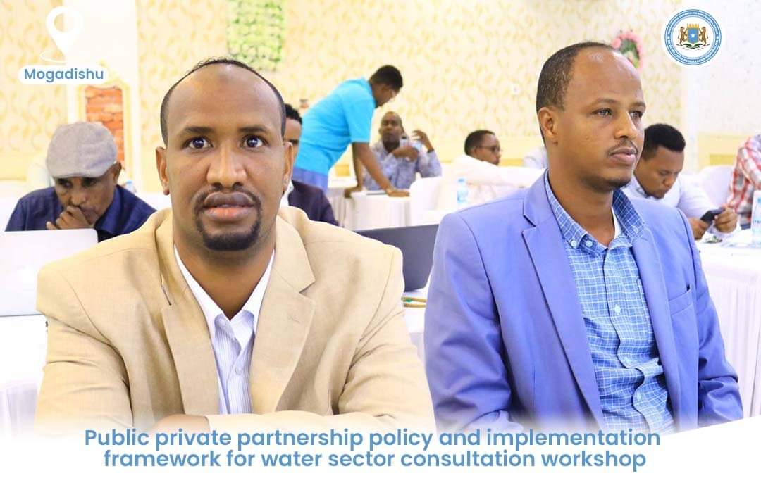 MoEWRSo's tweet photo. A consultation meeting on the #ppp policy &amp; implementation framework for the water sector was opened today by the Minister of @MoEWRSo, Mr. @JamaTakal, together with the State Minister, Deputy Minister, the Water Ministries of the FMS &amp; the water private companies. https://t.co/6jgtpp6pp4