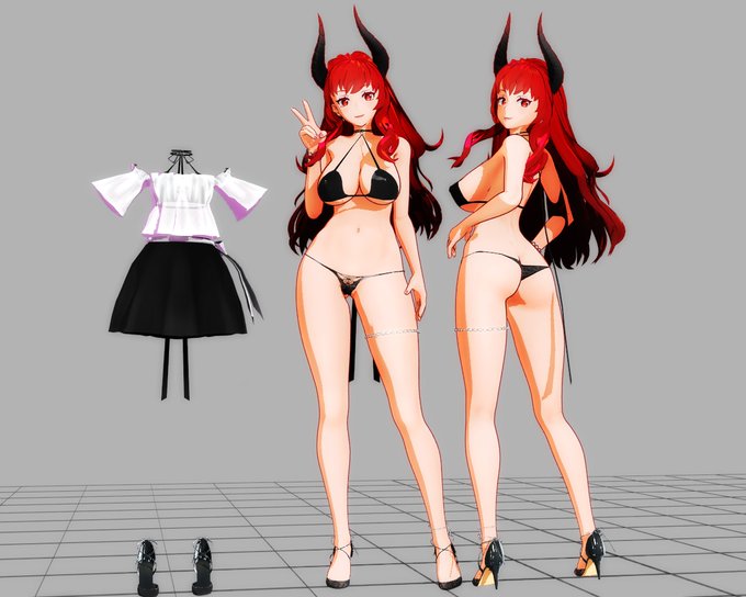 ヴィンディケアさんお着がえ中・・・🤔
インナーまでお着がえしたものの、トップスがジョイント、剛体まみれでお着がえ失敗しそうな予感😅

・衣装:TDA 77 Date pack Ver.1.00」samsink様(画面左側のです)
・ポーズ:じぶん様 