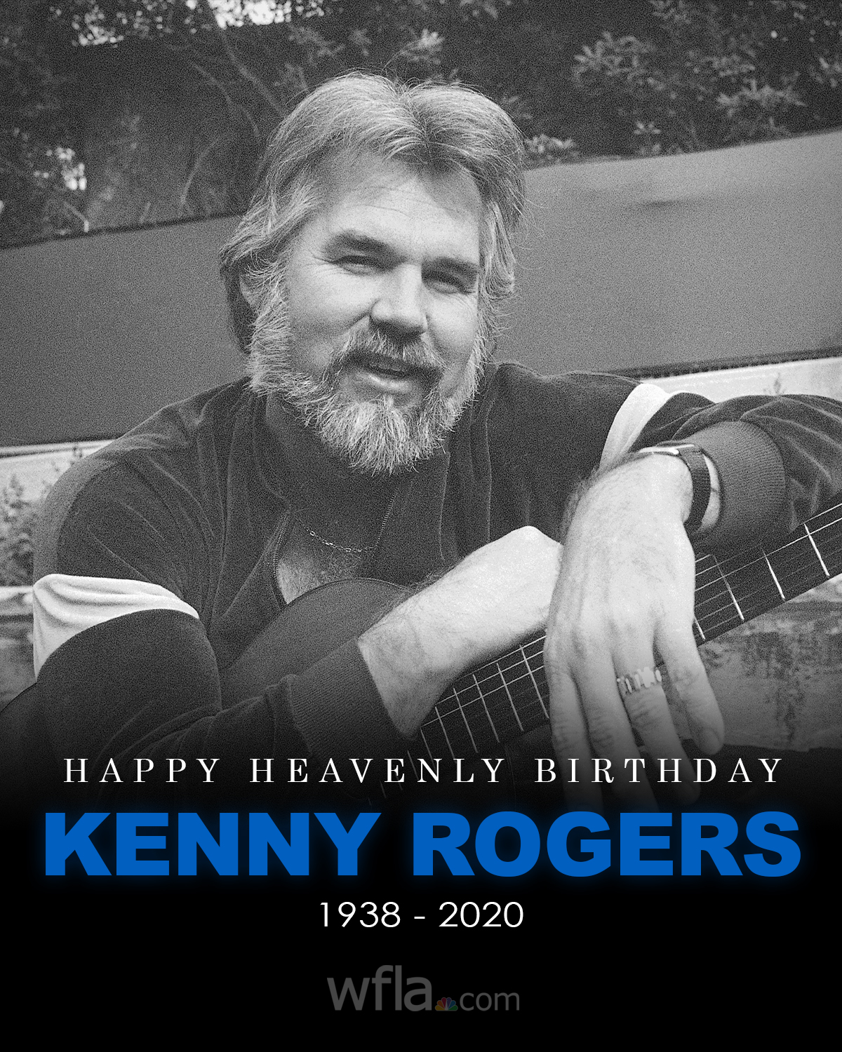 HAPPY HEAVENLY BIRTHDAY! Country Music Hall of Famer Kenny Rogers would have been 84 today.  