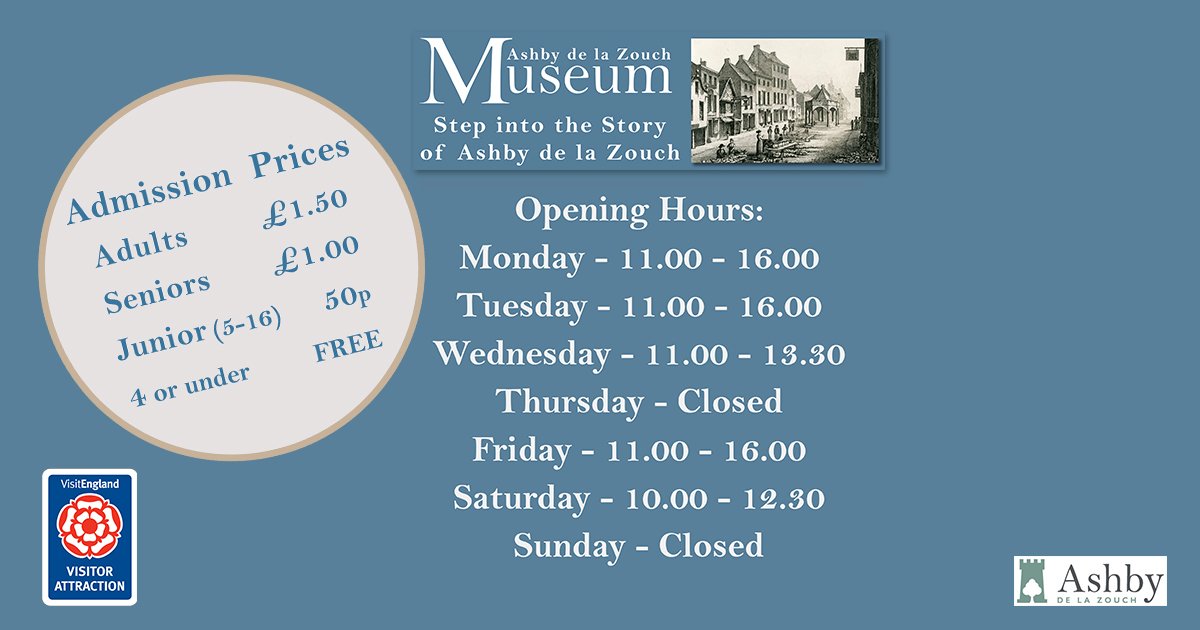 Ashby de la Zouch Museum is a small independent museum,  managed and run by volunteers, showcasing the history of  Ashby &amp; nearby villages including temporary exhibitions.
