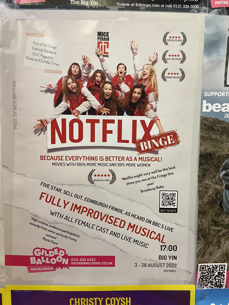 Best show in Edinburgh! 6 stars!! #notflix #fringe #edinburgh