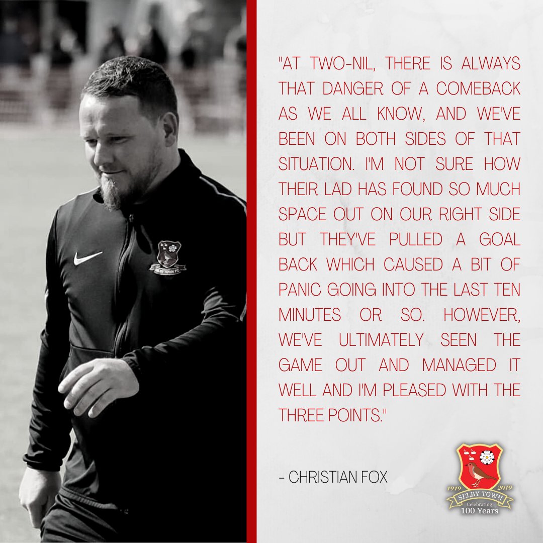 Selby Town FC (@selbytown_fc) on Twitter photo Post Match | Club Manager, Christian Fox - <a href="/cfoxasfa/">Christian Fox</a> offers his thoughts on hosting Swallownest FC at the Fairfax Plant Hire Stadium.
Full Article: selby.town/features/f/202…
Further post-match comments to come shorty...
#NCEL #UptheRobins Post Match | Club Manager, Christian Fox - <a href="/cfoxasfa/">Christian Fox</a> offers his thoughts on hosting Swallownest FC at the Fairfax Plant Hire Stadium.
Full Article: selby.town/features/f/202…
Further post-match comments to come shorty...
#NCEL #UptheRobins