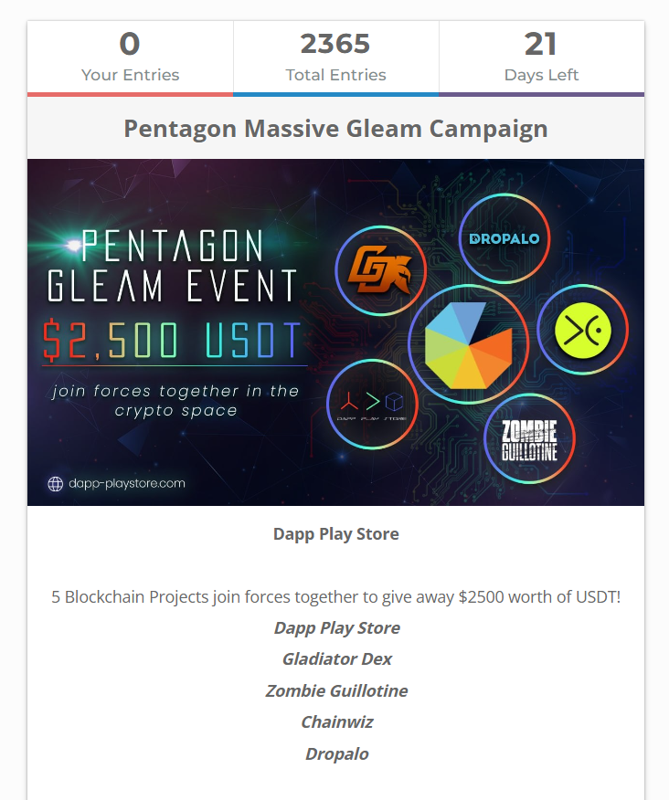 Dapplaystoreapp's tweet photo. Just an hour after we went LIVE and we got over 2000 entries already on our #Gleam #giveaway! 

2500$ is up for grab! Don't miss this chance!
Join here 👉 https://t.co/hqwBCT8uAe https://t.co/jH30iuLbhK
