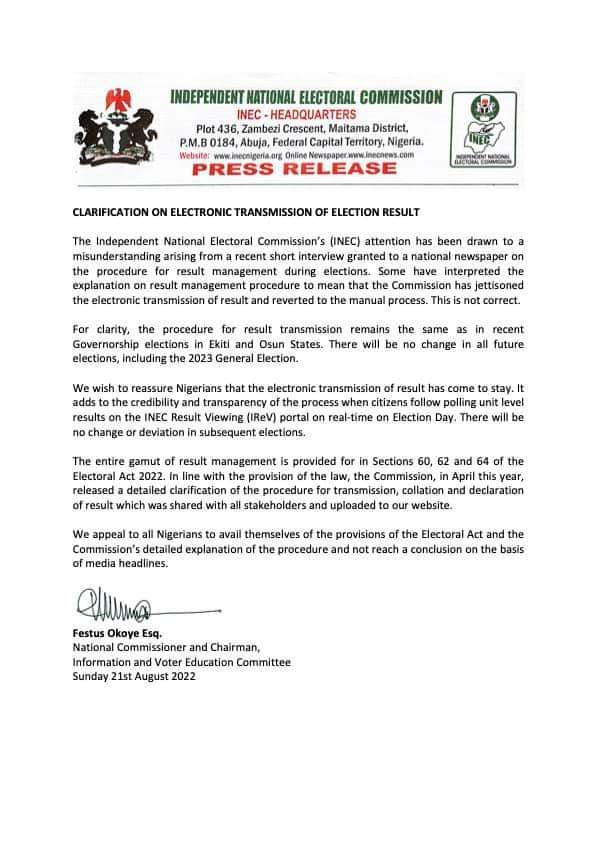 OkoroOffor's tweet photo. @inecnigeria please don't change https://t.co/2sNSoUJ6Iu