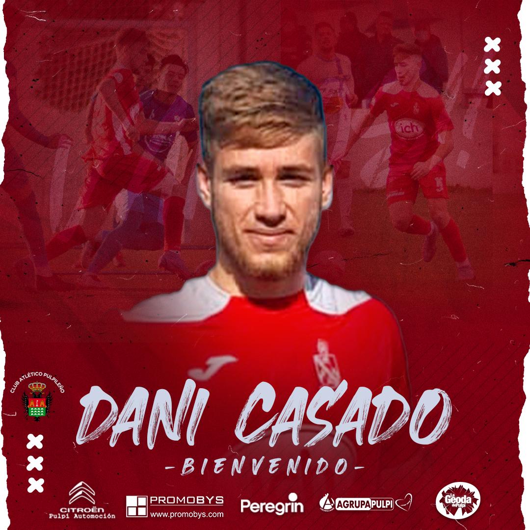 pulpileatletico's tweet photo. COMUNICADO OFICIAL |  Dani Casado (@danicasado8) firma como jugador del CA Pulpileño. 

Mediocampista Sub 23 con visión de juego y gran toque de balón. 
Llega procedente de @EGelpalmar 🔝 

¡Mucha suerte, Dani!🍀 

#VamosPulpileño🔴⚫ https://t.co/1qF5o41V3r