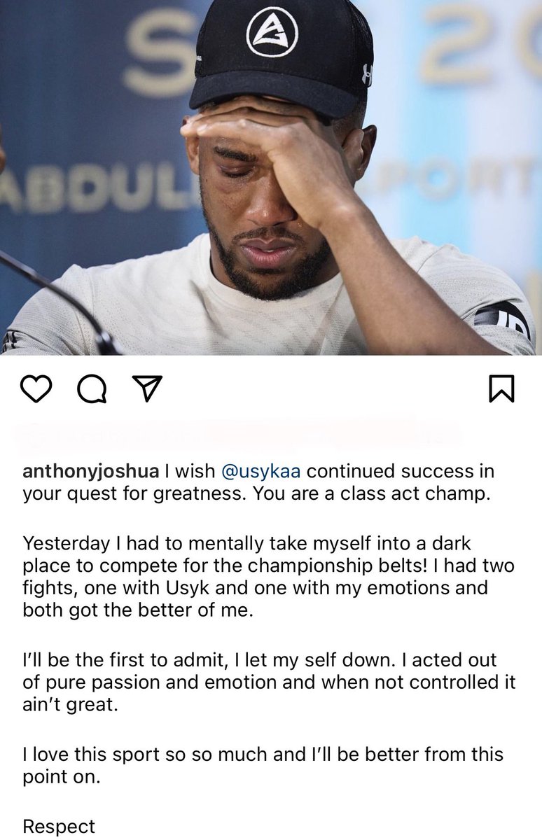 📝 <a href="/anthonyjoshua/">Anthony Joshua</a> has released this statement after his defeat to Oleksandr Usyk… 

#UsykJoshua2 #AnthonyJoshua #AJ