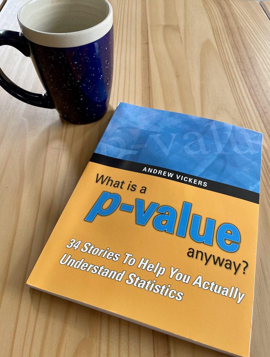 Some light reading on this relaxing Sunday. Such a useful book for reinforcing key statistical ideas and helpful for those looking to improve their interpretation of statistics! #medtwitter