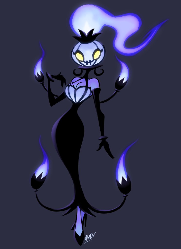 cave_cody's tweet image. I decided to clean up that Chandelure girl I drew awhile back