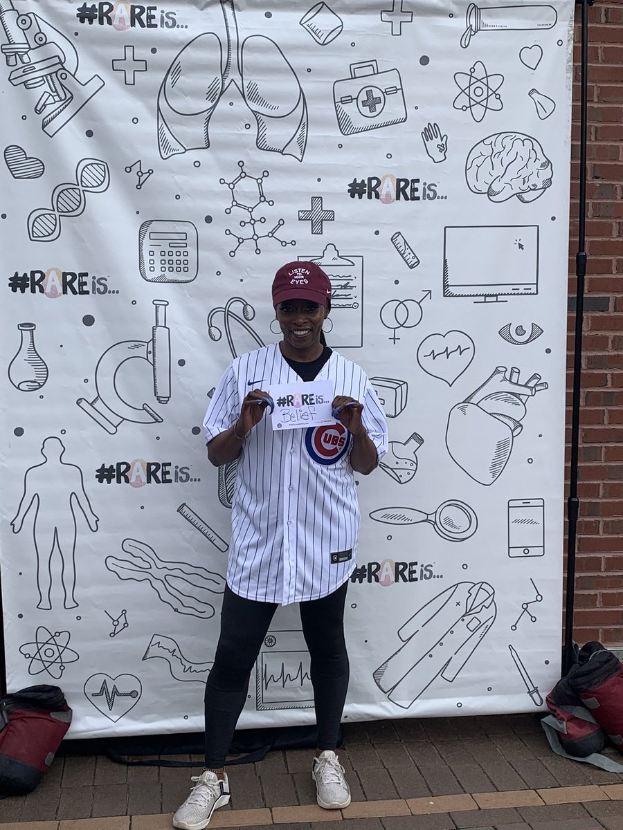Supporting #RAREis… #horizontherapeutics #ListenToYourEyes at todays Chicago Cubs game where I will be throwing out the opening pitch