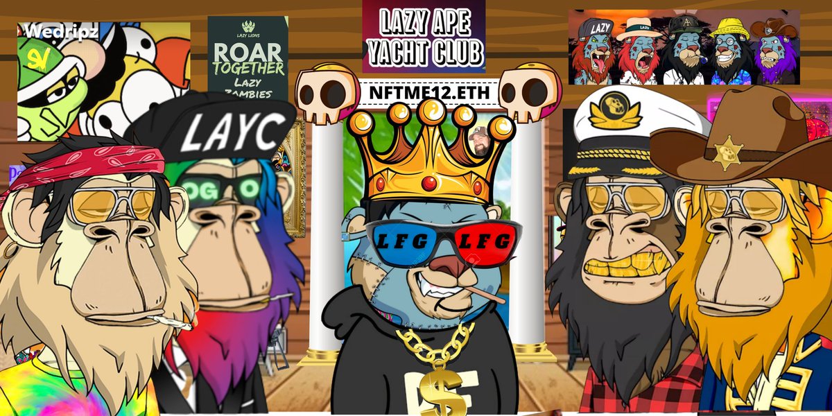 📢 Pump it up for <a href="/LazyApeYC/">Lazy Ape</a> 🔥
 #LAYC  #ProundtoDeath #Minting
✅ Show some Web 3 ♥️for the 
new Ape on the Block

✅ Like and Retweet

✅ Tag 3 Lazy Apes

🏆 Trait groups forming  🤑

    🔥LFGOOOOOOOOOOO🤯
@DDish123 <a href="/LOUDMOUTH_ETH/">LOUDMOUTH.ETH #NFT #Advisor #Speaker</a>
@cashbroke_  @FullyVoxxed
<a href="/TheBullishTradR/">Bullish</a>