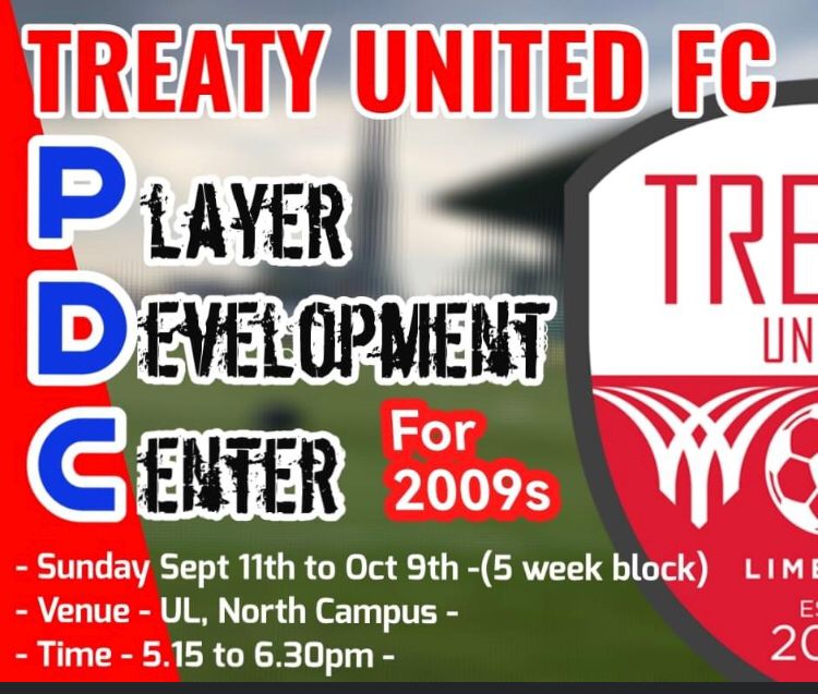 Treaty United FC welcome interest of players born in 2009 for our new Player Development Centre.  If interested please contact Treaty United FC Academy Manager John Maclean by email at treatyacademymanager@gmail.com.