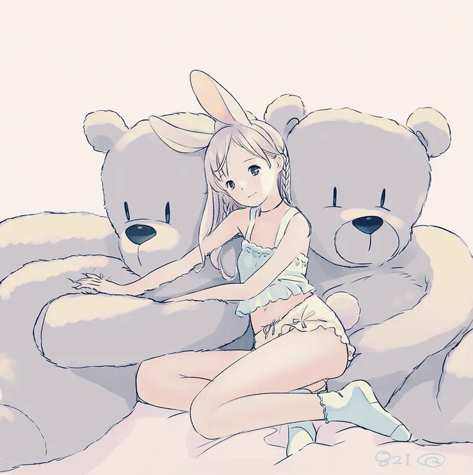 部屋着でくつろぐバニー  🐻‍❄️🐰🐻‍❄️ 