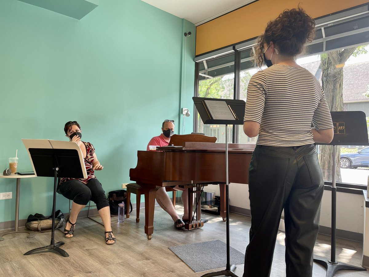 acmchicago's tweet image. Rehearsals have officially kicked off for the world premiere of Seth Boustead’s opera! Come join us at Nevermore this coming Saturday evening for the piano workshop!