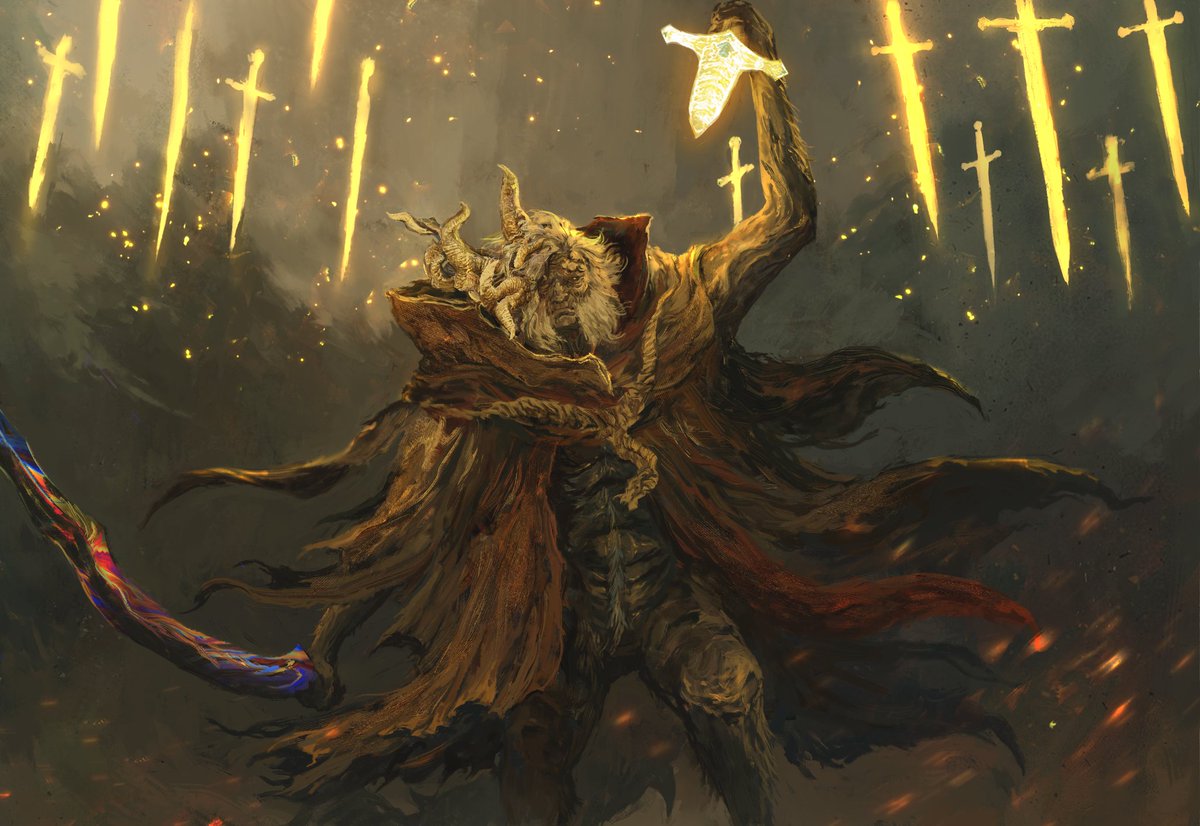 shimhaq's tweet photo. We are all forsaken. Born cursed into this world
.
Omen brothers commissioned artwork for @XionUndead  #EldenRing https://t.co/GaJO06gSJC