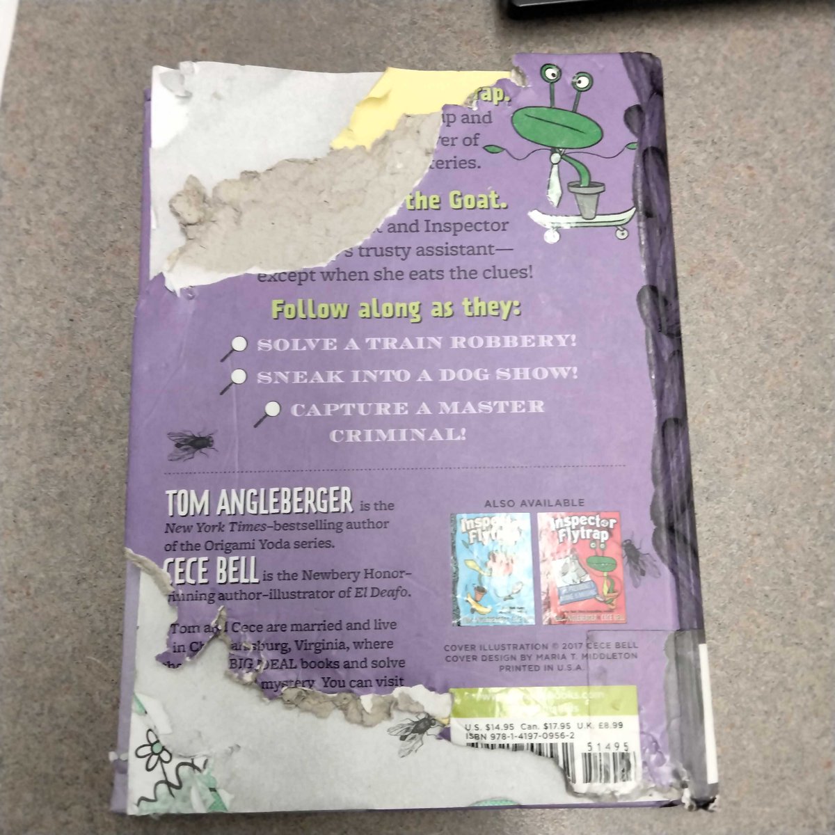 HillsboroLib's tweet photo. We can't help but laugh at the state of this returned book. We hope our young reader got to enjoy it as much as their pet! https://t.co/SemxCYeJcq