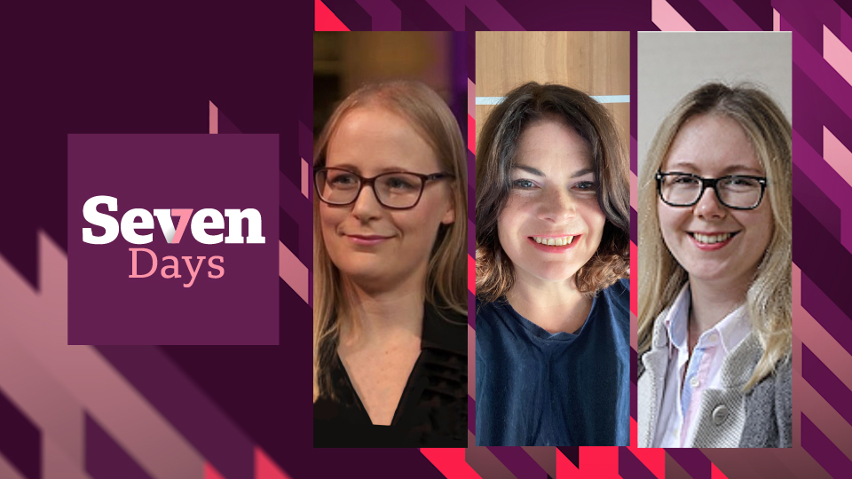The Nine (@bbcscotnine) on Twitter photo Tonight on #BBCSevenDays, <a href="/SarahMcMullanTV/">Sarah McMullan</a> & <a href="/nick_sheridan/">Nick Sheridan</a> are joined by <a href="/shonacraven/">Shona Craven</a>, <a href="/eilidhdouglas/">Eilidh Douglas</a> & <a href="/siobhanhmathers/">Siobhan Mathers</a> to discuss:
🟣 Tory leadership hustings
🟣 Scotland's first period dignity officer
🟣 Should babies be banned from gigs?
11pm, BBC Scotland channel Tonight on #BBCSevenDays, <a href="/SarahMcMullanTV/">Sarah McMullan</a> & <a href="/nick_sheridan/">Nick Sheridan</a> are joined by <a href="/shonacraven/">Shona Craven</a>, <a href="/eilidhdouglas/">Eilidh Douglas</a> & <a href="/siobhanhmathers/">Siobhan Mathers</a> to discuss:
🟣 Tory leadership hustings
🟣 Scotland's first period dignity officer
🟣 Should babies be banned from gigs?
11pm, BBC Scotland channel