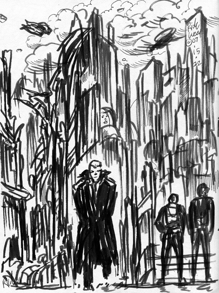 Thedocbot's tweet photo. #ScifiSunday in a #SketchSunday sort of #SketchbookSunday sort of way! Can you dig the #hashtagmadness !!! #sketchbook #drawing #conceptart #inksketching #sciencefiction #drawrick https://t.co/uwmBXgBsX7