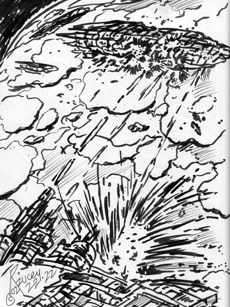 Thedocbot's tweet photo. #ScifiSunday in a #SketchSunday sort of #SketchbookSunday sort of way! Can you dig the #hashtagmadness !!! #sketchbook #drawing #conceptart #inksketching #sciencefiction #drawrick https://t.co/uwmBXgBsX7