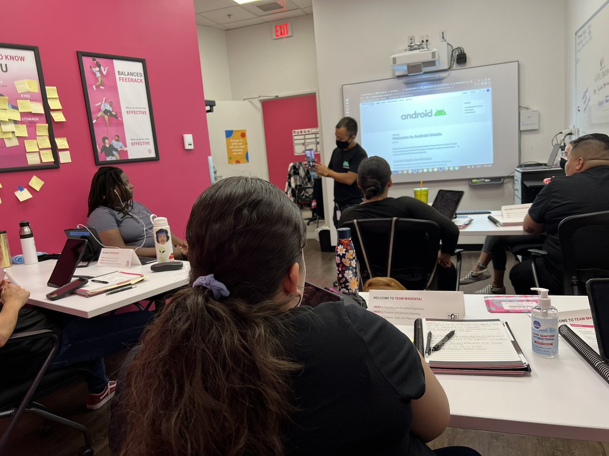 From Apple, <a href="/itsCliffnotJoe/">Clifford Joe</a> HSI, and Android visits, these new hires are getting the #MagentaLove 💕 #ReadyEssentialsBAM <a href="/sandymheath/">Sandy Meyer Heath</a> <a href="/KevinMurray3/">Kevin Murray</a> <a href="/zaida316/">Zaida Garcia</a> <a href="/IanBermudez8/">Ian Bermudez</a> @mnctamayo <a href="/TJMartinez1000/">TJ Martinez</a>