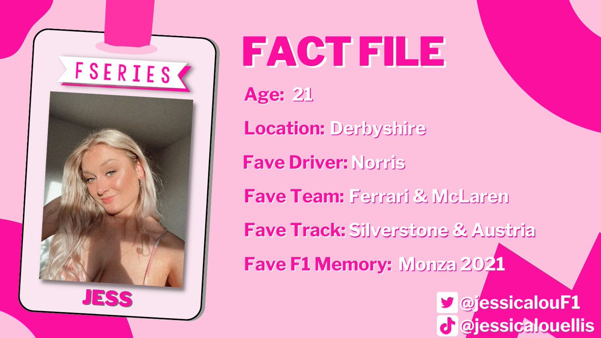 MEET JESS🚨 

Introducing our final new member, <a href="/JessicaLouF1/">JessicaF1</a> ! 💗

Please give her a loving welcome x