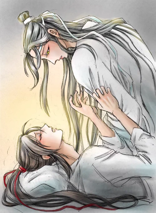 「藍湛……お前…お前は、怒らないで…」#魔道祖師 #mdzs#忘羨 #一日一忘羨 