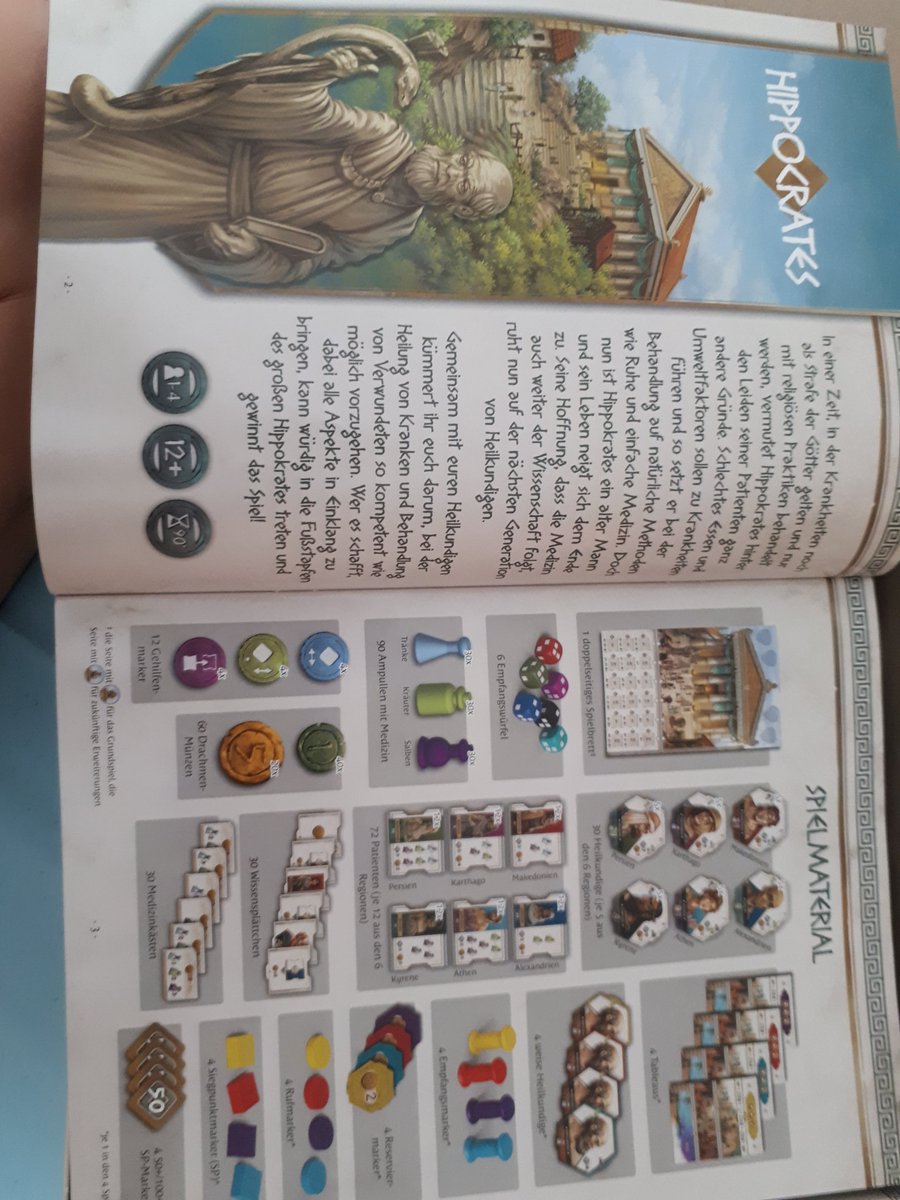 Eine kleine Sonntagnachmittag Lektüre. #hippocrates aus dem Hause @gamebrewer. Für 1 bis 4 Spieler, ab 12 Jahren und einer Dauer von ca 90 Minuten. Bin schon gespannt drauf und vielleicht Spiele ich heute Abend noch eine Solopartie. 😊 #werbung #brettspiele #Analogespiele