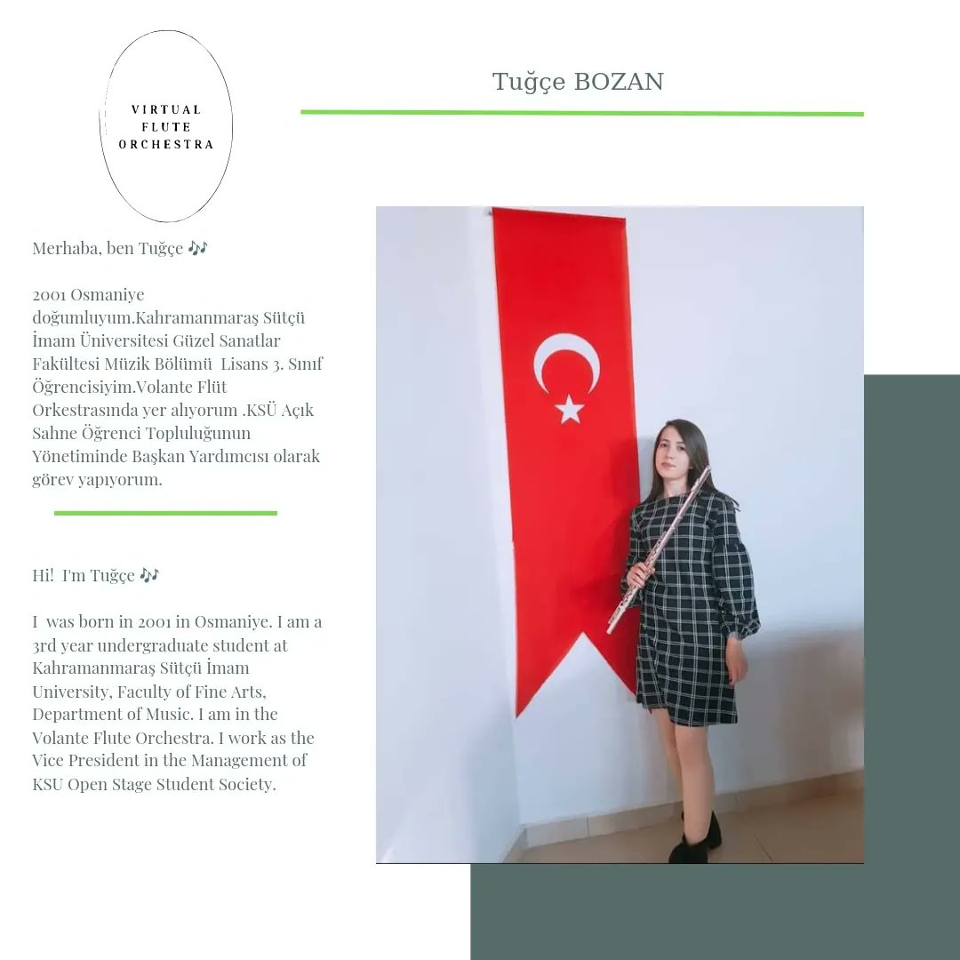 Orkestra üyeleri 🎶 / Orchestra members 🎶

#ulusalajans #erasmusturkey #erasmusplus #esc #abbaşkanlığı #ksu #music #sanat #flute #flutist #art #virtual #flutistsofinstagram #flauta #virtualorchestra #proje #project