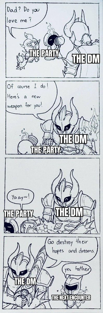 MemesDnd's tweet photo. It's a love hate relationship
⚔️🤣
OC: SmokingFlash
#dungeonsanddragons #gamenight #dndminiatures #tabletopgames #wizardsofthecoast #follow  #bard https://t.co/o7U4yilANI
