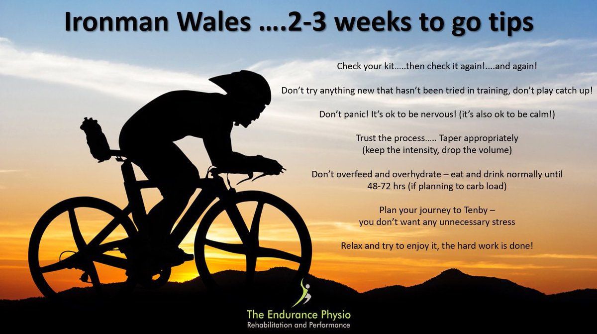 Seeing lots of athletes in clinic this last week or so who are entering the final stages of prep for IMW. Nerves, excitement, anticipation and second guessing can lead us to knee jerk reactions and mistakes at the last minute. Here’s my tips entering the last few weeks.