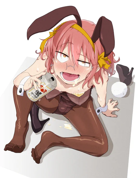 「んぁ? いっしょに飲むぅ?」 