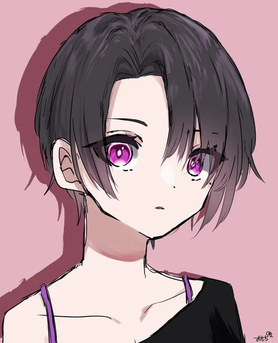 マシュマロリクエスト【短髪女子】リクエストありがとうございます!女子難しすぎるんよ〜〜 #イラスト #絵描きさんと繋がりたい 