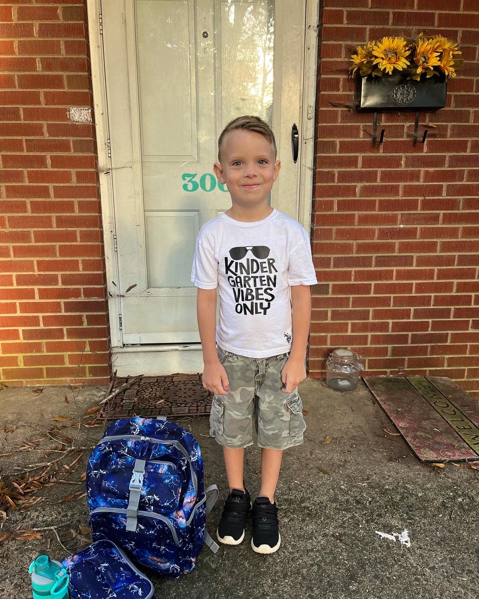 Ms3mmy's tweet image. Felt like it ran up on me too fast. My baby had his first day of kindergarten Friday and I still can’t get my emotions together. His two mama’s are NOT ok😭