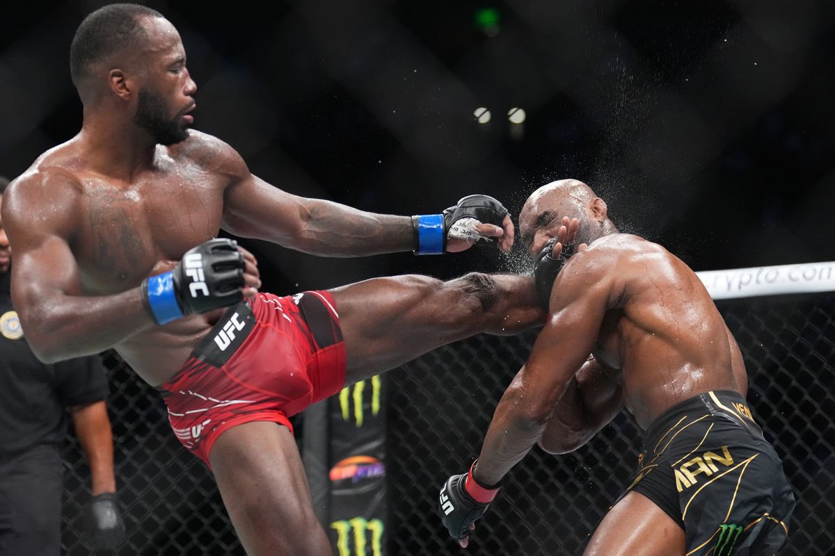 MarySpio's tweet photo. A new legend emerges. The trilogy continues. @wembleystadium #LeonEdwards #UFC278 https://t.co/RueaTNZzM9