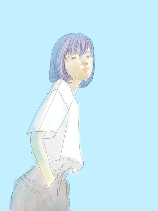 落書き。インスタで見かけた美女#イラスト #落書き 