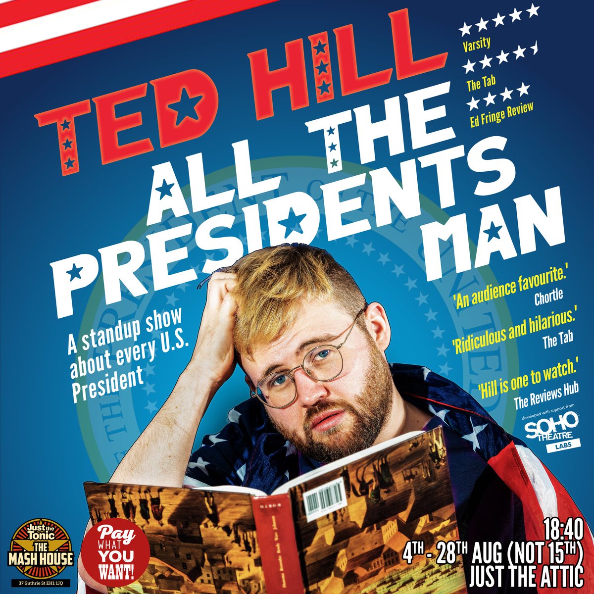 To see this AI in action, see Ted, the creator of the AI,’s show, All The Presidents Man. 1840 at @Justthetonic At The Mash House!  He uses it to create the names of future US Presidents. edinburgh.justthetonic.com/event/88:2889/