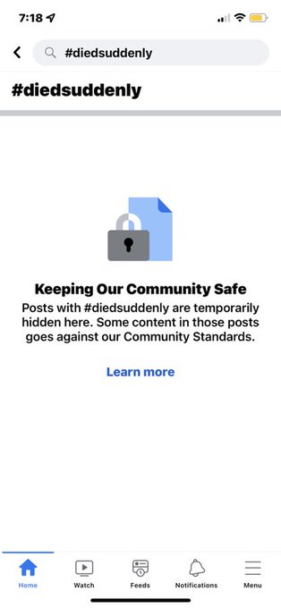 They are making truth a social media crime. Zuckerberg= complicit   #CanWeTalkAboutIt is the new #diedsuddenly<a href="/tag/diedsuddenly"class="tags"><span>#diedsuddenly</span></a><a href="/tag/canwetalkaboutit"class="tags"><span>#canwetalkaboutit</span></a>