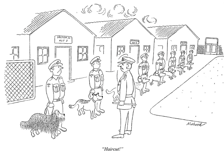PunchCartoons's tweet photo. "Haircut!"
Order your prints: https://t.co/DAS6LPAwir
#punchmagazine #punchcartoons #illustration #drawing #art #cartoonart #publishing #britishhumour #1950s #fleetstreet #KennethMahood #armydogs #grooming #inspections #canine https://t.co/ucG0rT8qtg
