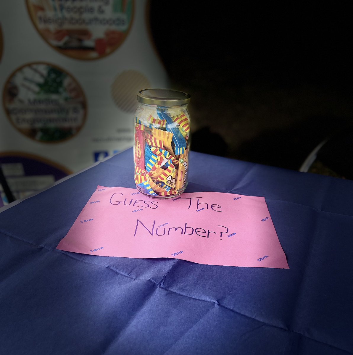 Guess the Serendipity Caticorn’s Birthday &amp; how many sweets are in the jar with <a href="/ScotBordersHA/">SBHA</a> Neighbourhood Housing Officer Kaye Forsyth #communitiesrecovertogether 💜